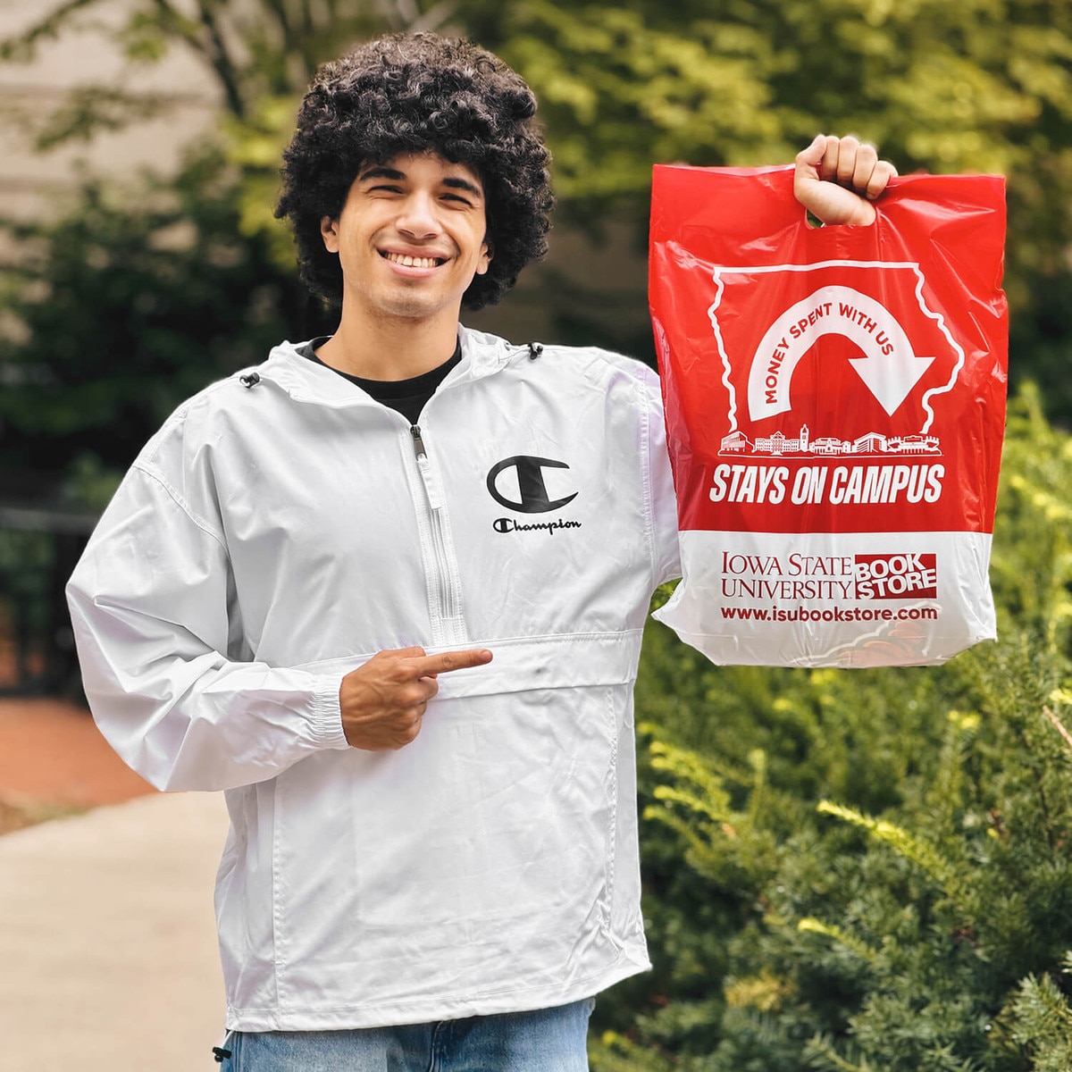Champion White Packable Jacket